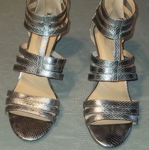 Silver Sophisticated Strappy Heel - Size 12M